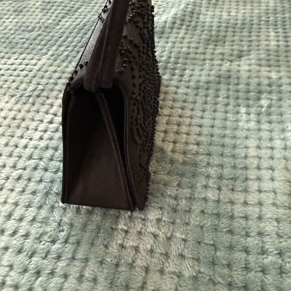 Chic Black Beaded Women's Clutch - Picture 4 of 5